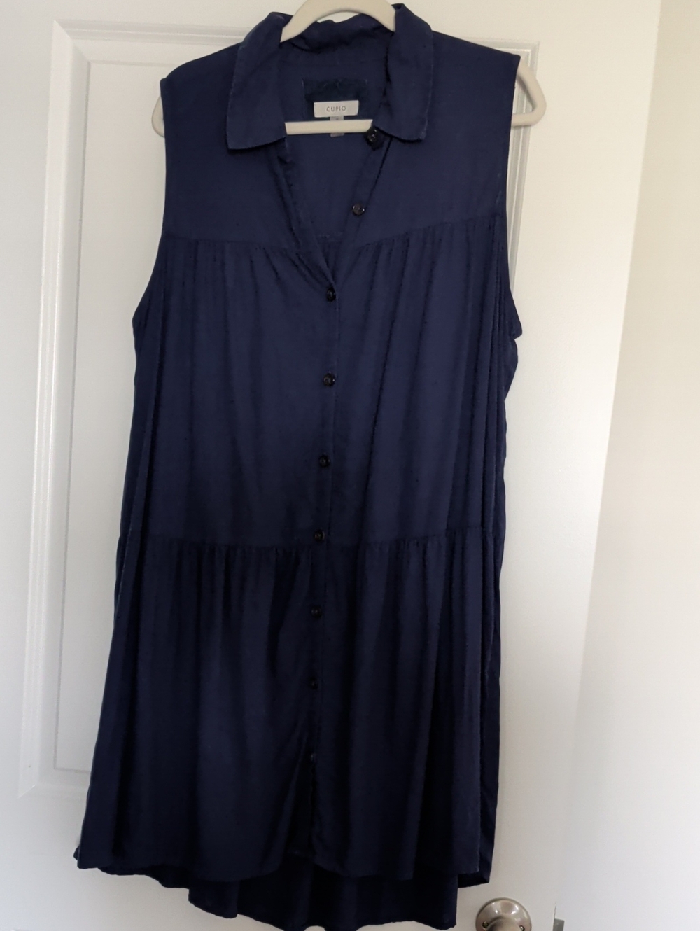 Cupio Navy Button Up Dress